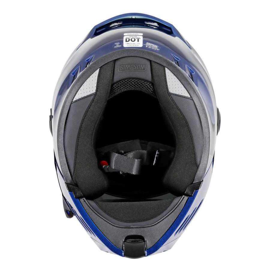 Limited Edition Fly By Metallic Navy Blue Simpson Mod Bandit Helmet
