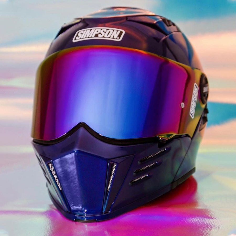 Limited Edition Fly By Metallic Navy Blue Simpson Mod Bandit Helmet