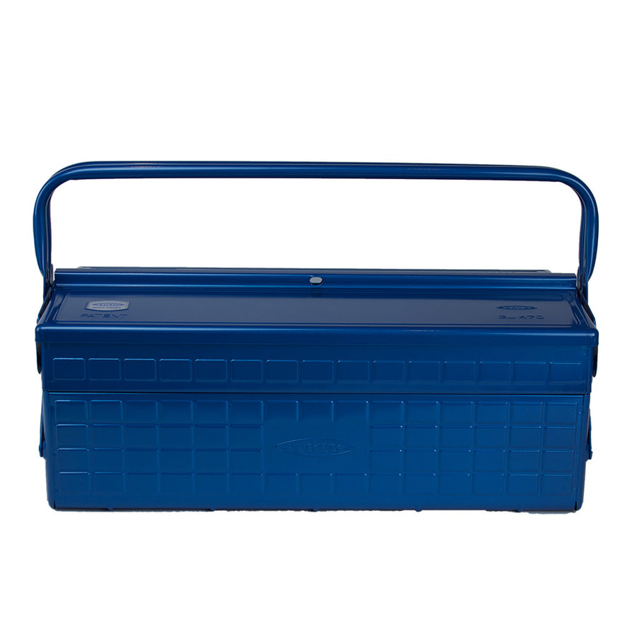 TOYO STEEL LARGE ULTIMATE MOTO TOOLBOX WITH 2 CANTILEVER TRAYS - BLUE